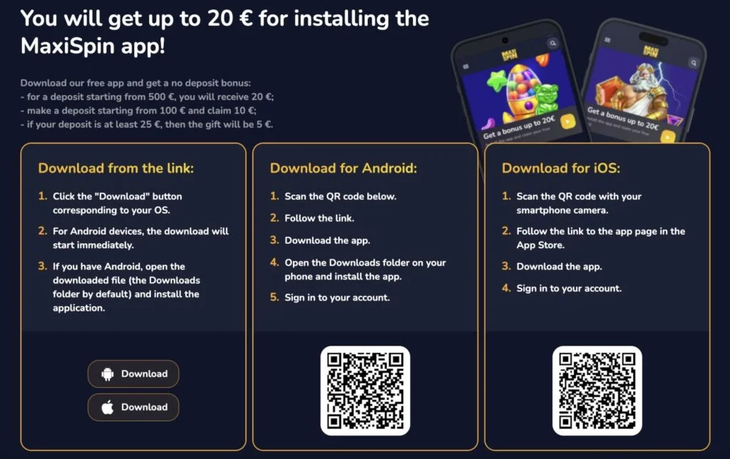 Download for Android and iOS